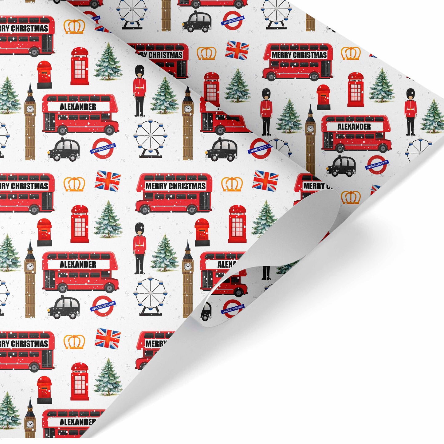 London Bus Christmas Wrapping Paper
