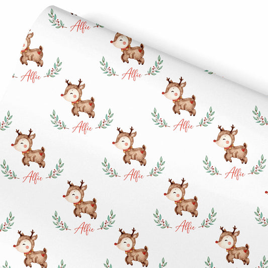 Christmas Wrapping Paper Gift Wrap For Children Reindeer