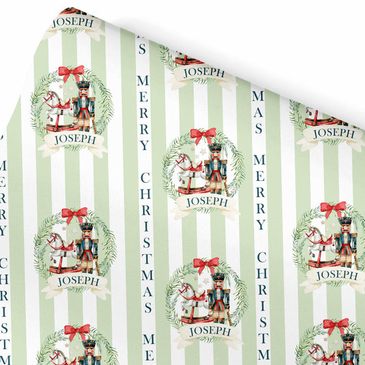Christmas Wrapping Paper Gift Wrap For Children Rocking Horse