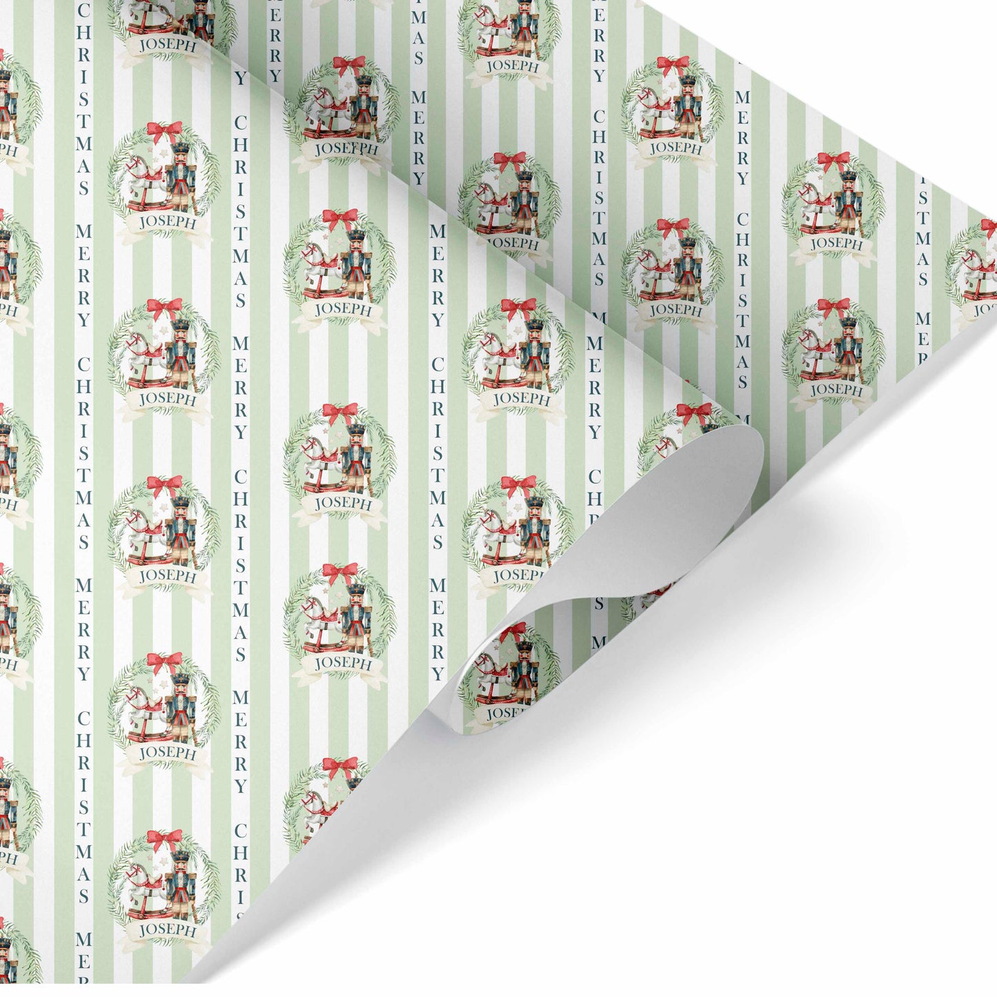 Christmas Wrapping Paper Gift Wrap For Children Rocking Horse