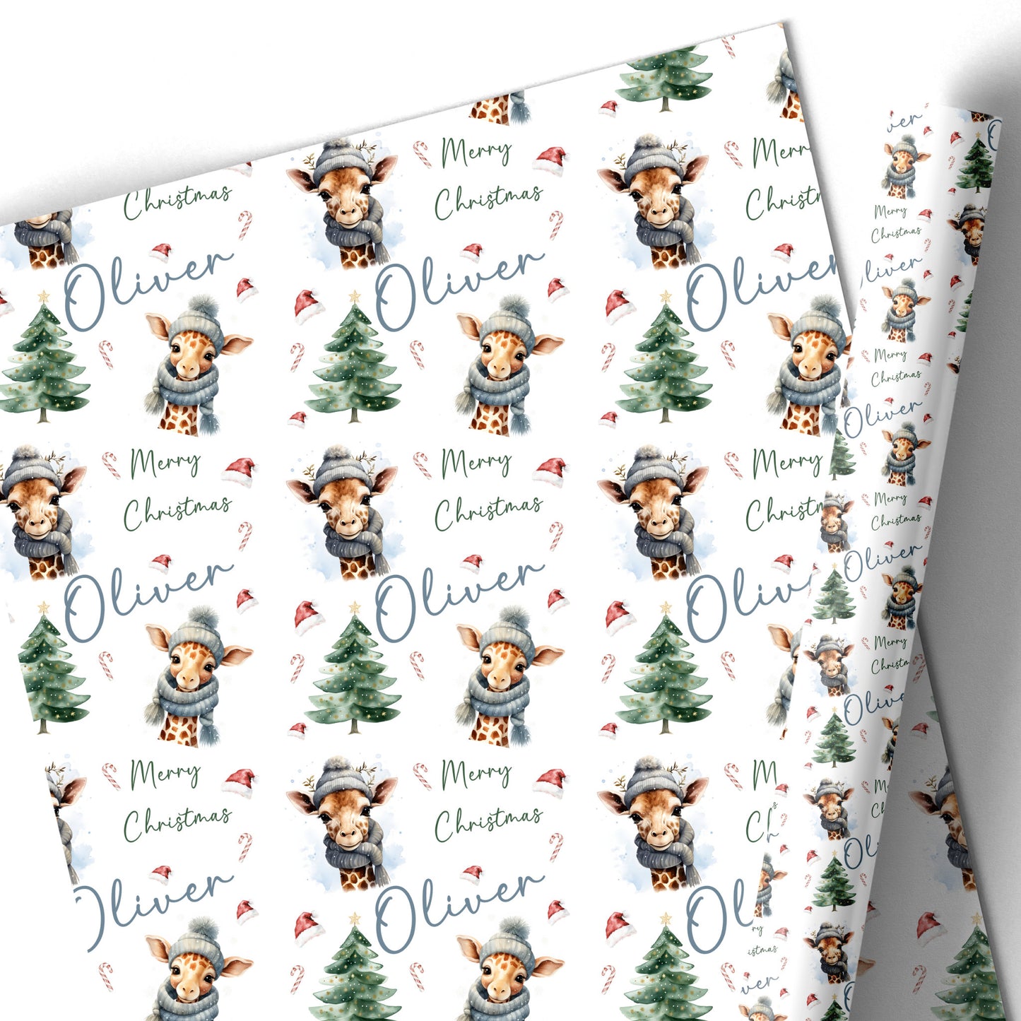 Christmas Gift Wrapping Paper – Personalied Gift Wrap Roll, Giraffe