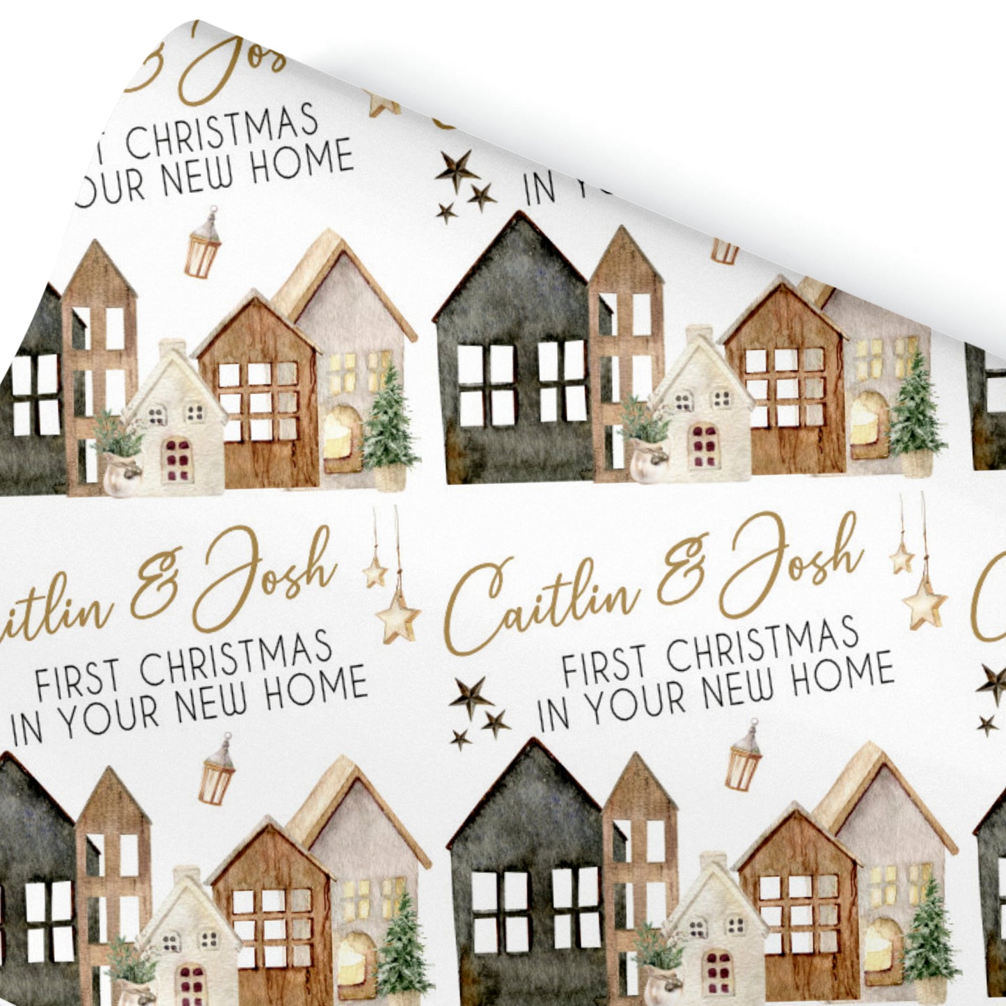 First Christmas New Home Gift Wrapping Paper – Personalied Gift Wrap Roll