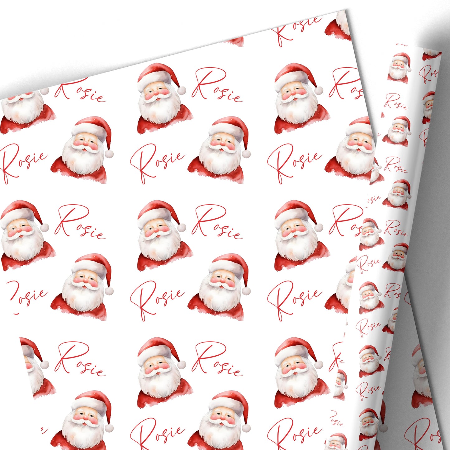 Christmas Gift Wrapping Paper – Personalised Gift Wrap Roll - Santa Claus