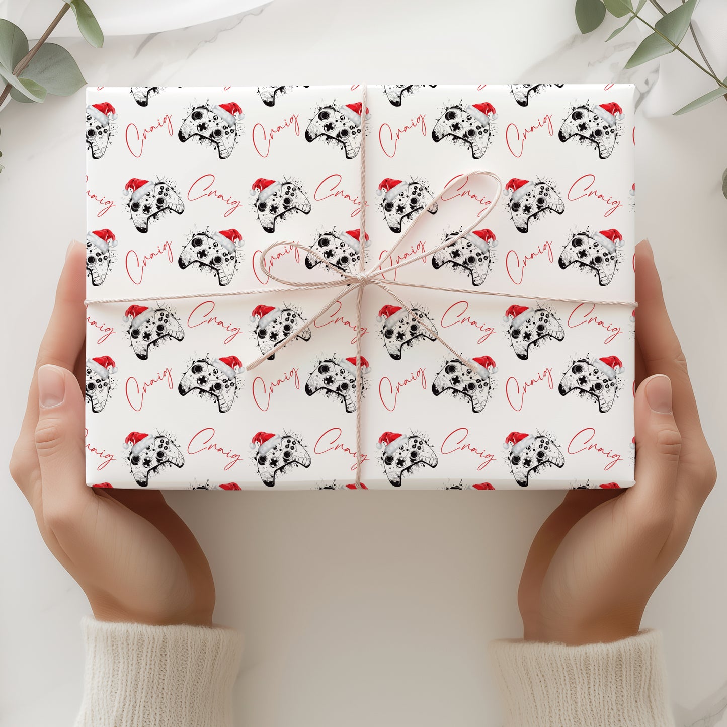 Christmas Gift Wrapping Paper – Personalised Gift Wrap Roll - Gaming