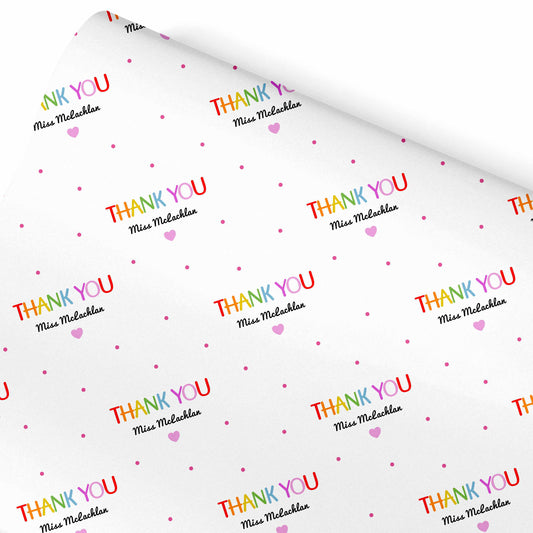 Thank You Wrapping Paper Multicoloured