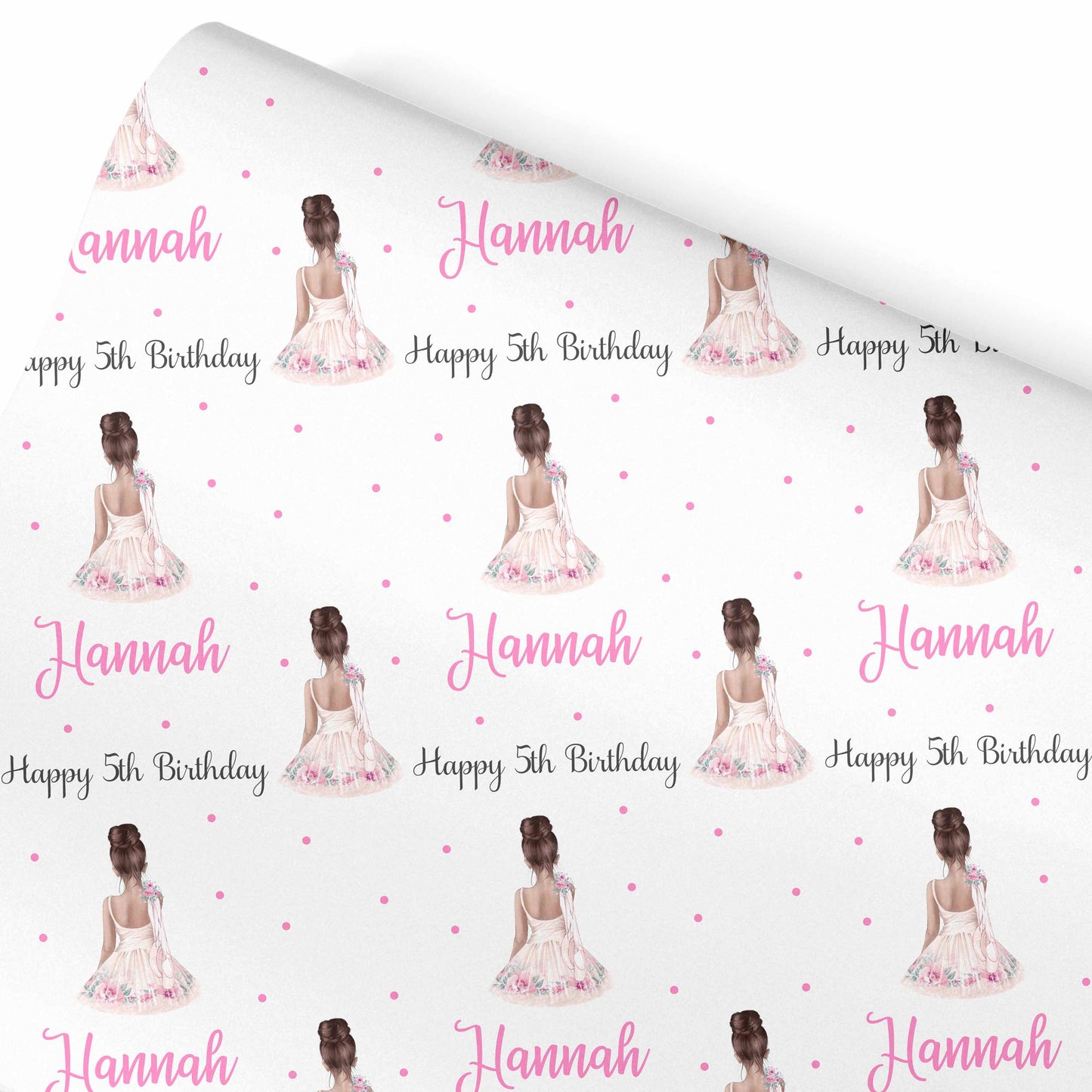 Ballerina Birthday Wrapping Paper