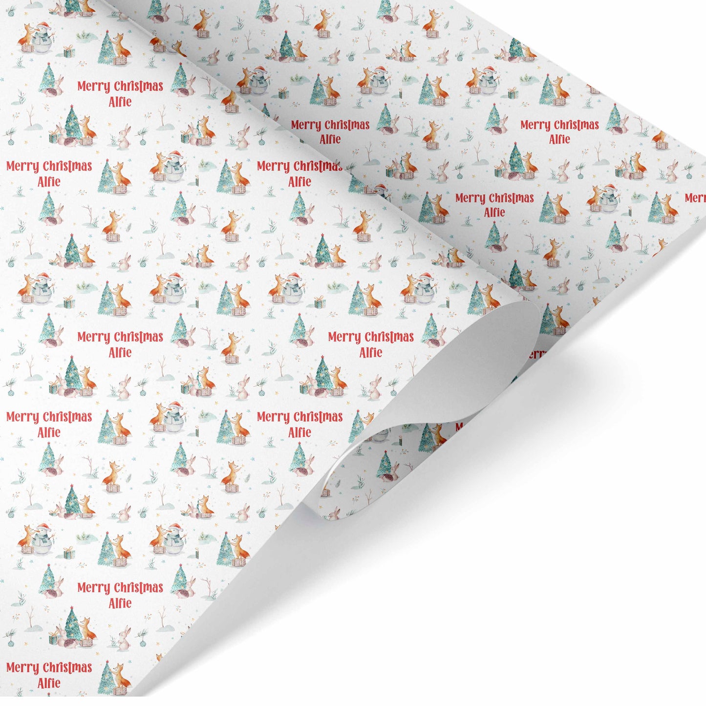 Christmas Wrapping Paper Woodland Animals