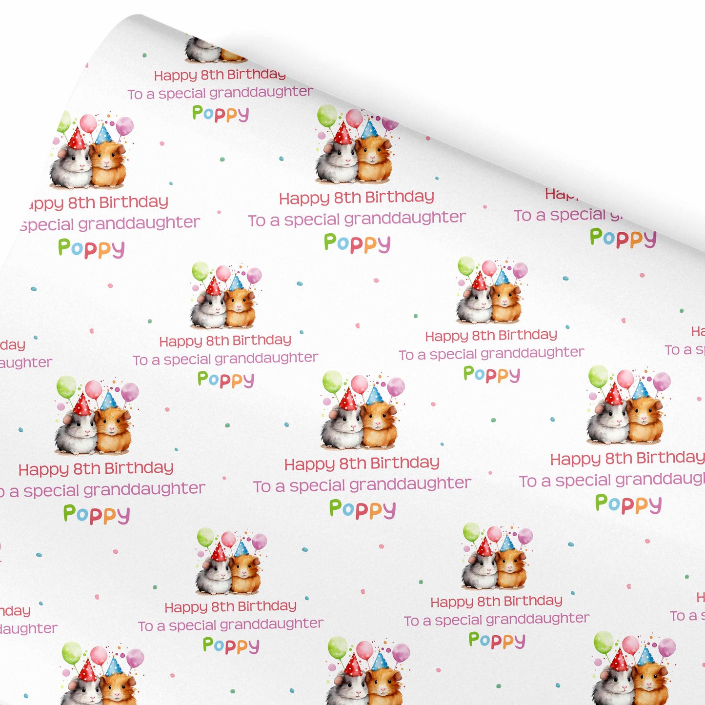 Birthday Wrapping Paper Guinea Pigs