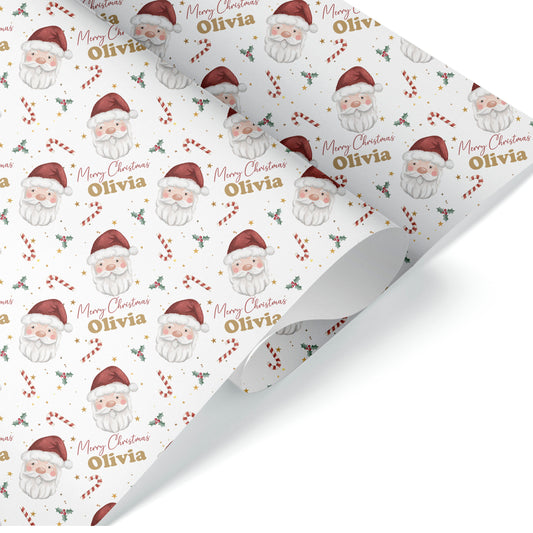 Christmas Wrapping Paper Santa Claus, Gift Wrap Roll for Children