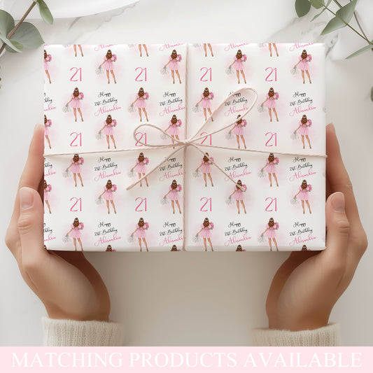 Birthday Gift Wrap Girl Pink Dress