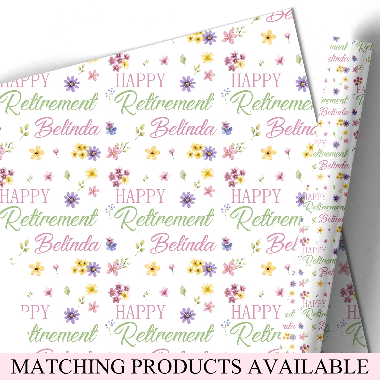 Congratulations on your Retirement Gift Wrapping Paper - Floral
