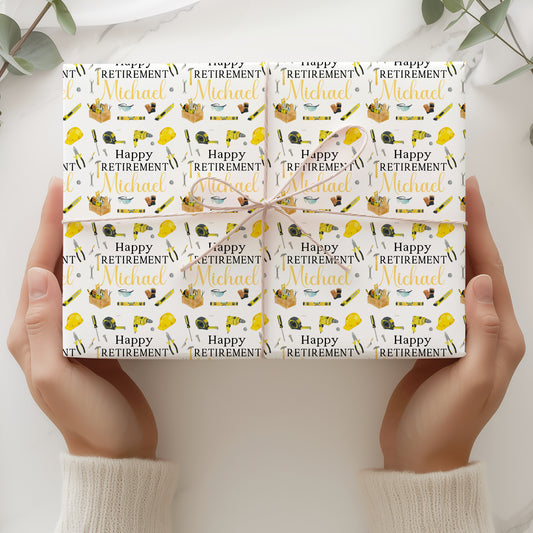 Congratulations on your Retirement Gift Wrapping Paper - Diy Tools