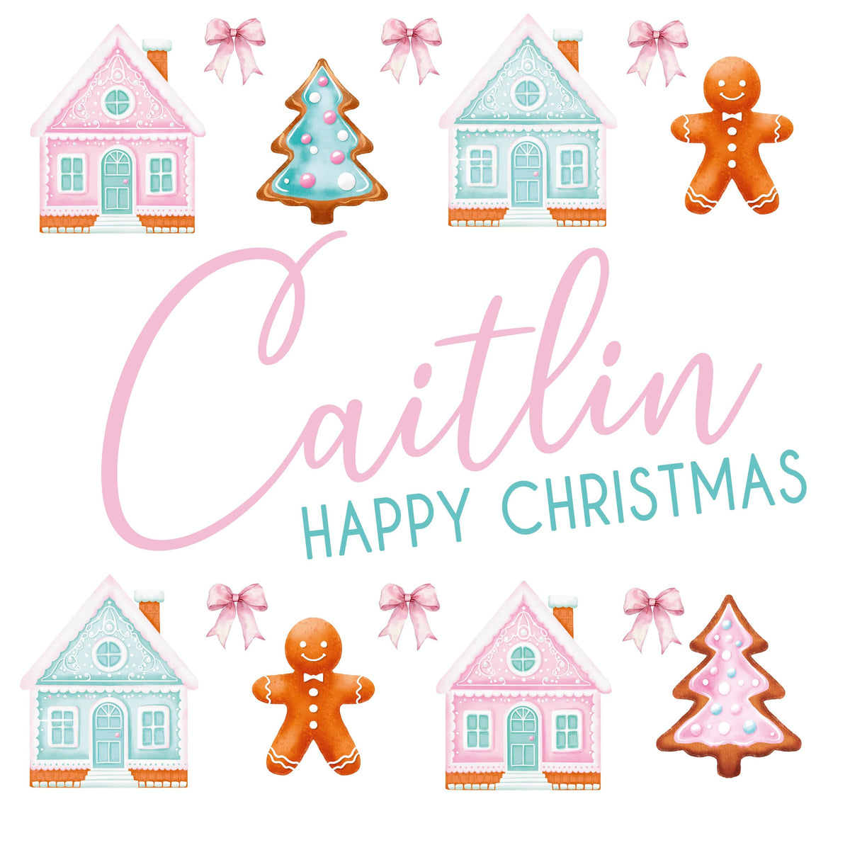 Personalised Gift Wrap | Personalised Christmas Wrapping Paper | Personalised Gift Wrap | Fun Gift Wrap | Gingerbread Gift Wrap