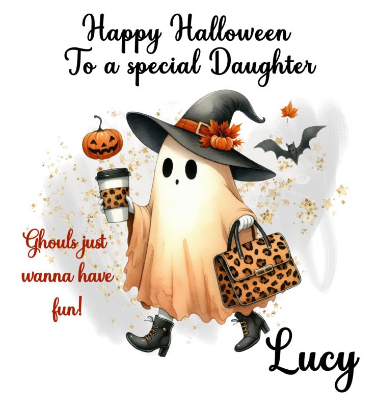 Personalised Halloween Gift Bag Ladies Girlfriend Daughter Granddaughter