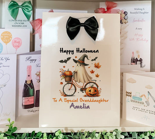 Personalised Halloween Gift Bag Son Daughter Grandson Granddaughter