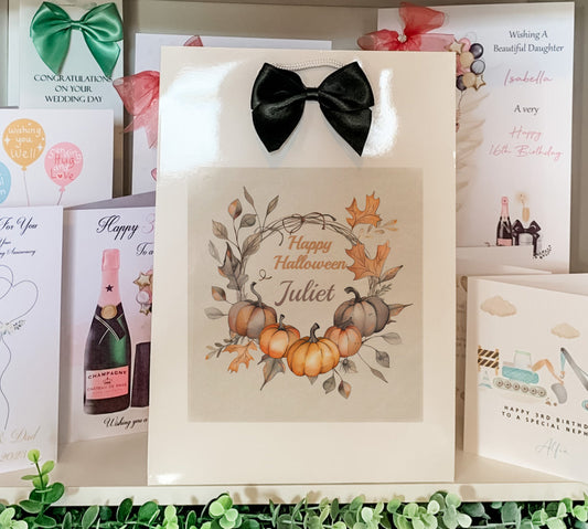 Personalised Halloween Gift Bag Ladies Girlfriend Daughter  Granddaughter wife