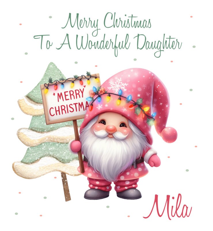 Personalised Christmas Gift Bag, Christmas Gonk ,Personalised Christmas, Festive Gift Wrapping Bags, Family Christmas Gift