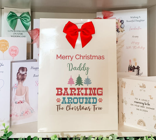 Personalised Christmas Dog Mum Gift Bag, Dog Dad Gift Bag, Doggy Mum, Doggy Dad, Personalised Best Dog Mum, Best Dog Dad