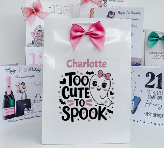 Personalised Halloween Gift Bag Granddaughter Daughter Kids