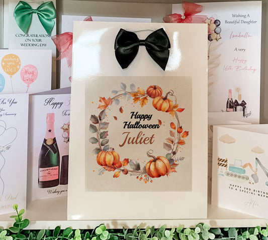 Personalised Halloween Gift Bag Ladies Girlfriend Daughter  Granddaughter wife