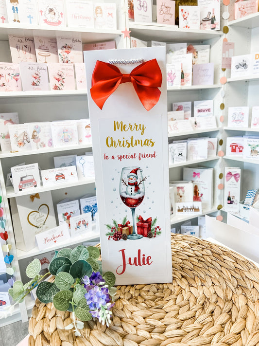 Christmas Personalised Bottle Bag - Personalised Gift Bag - Christmas Gift Bag - Christmas Gift - Christmas Gift Idea - Funny Christmas Gift