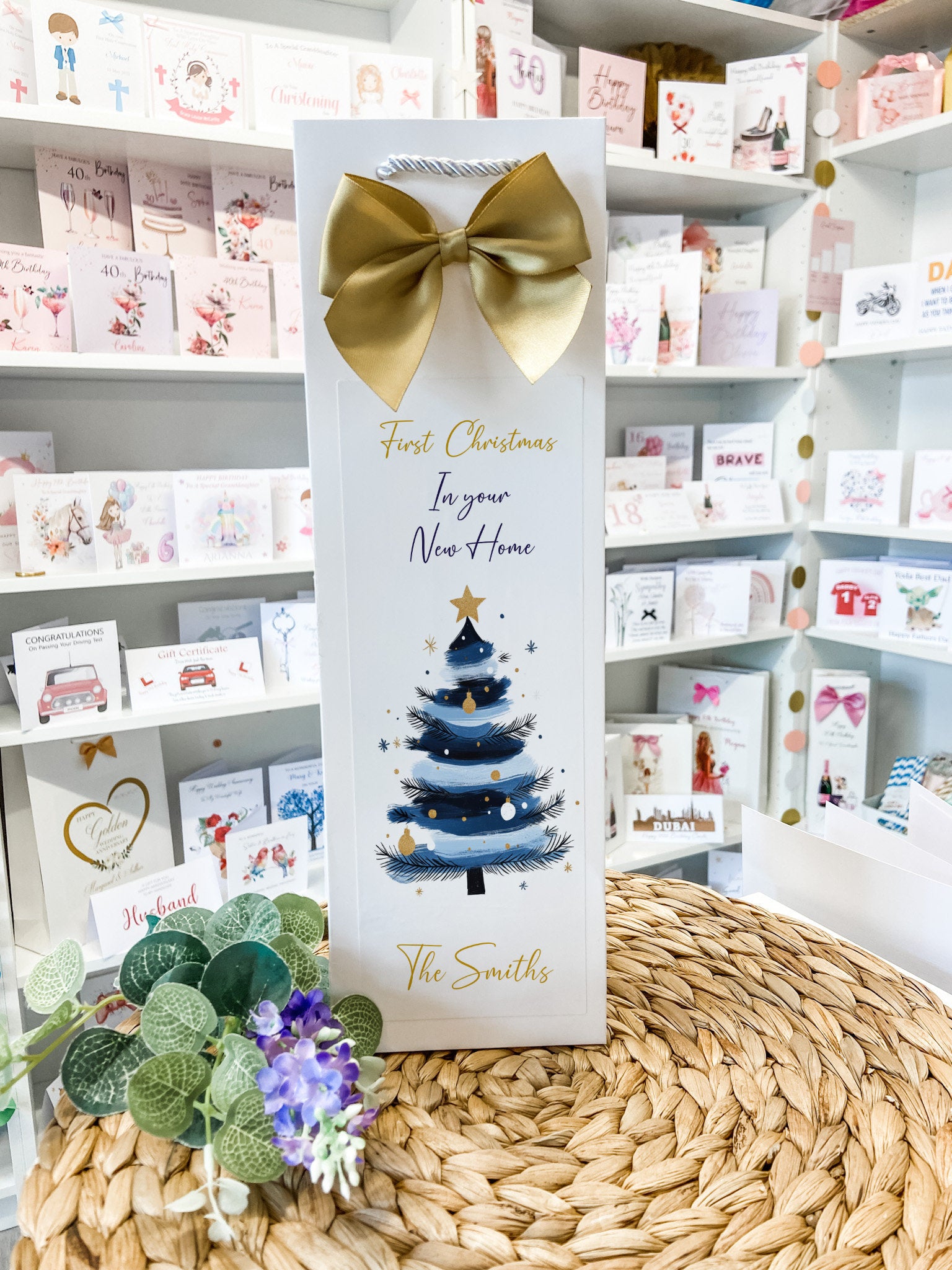 Christmas Personalised Bottle Bag Personalised Gift Bag First