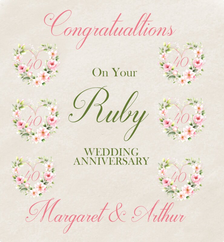Personalised Wedding Anniversary Gift Bag Happy Couple Congratulations