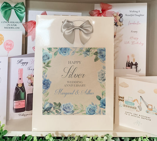 Personalised Wedding Anniversary Gift Bag Happy Couple Congratulations