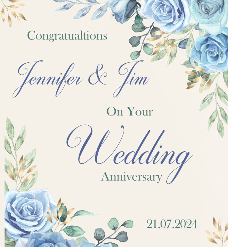 Personalised Wedding Anniversary Gift Bag Happy Couple Congratulations
