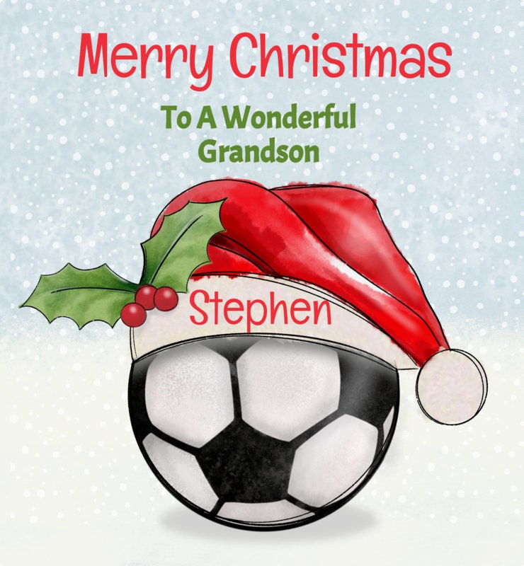 Personalised Christmas Gift Bag ,Personalised Football, Basket ball, net ball gift bag Christmas Children's Gift Bag, Festive Gift Wrapping