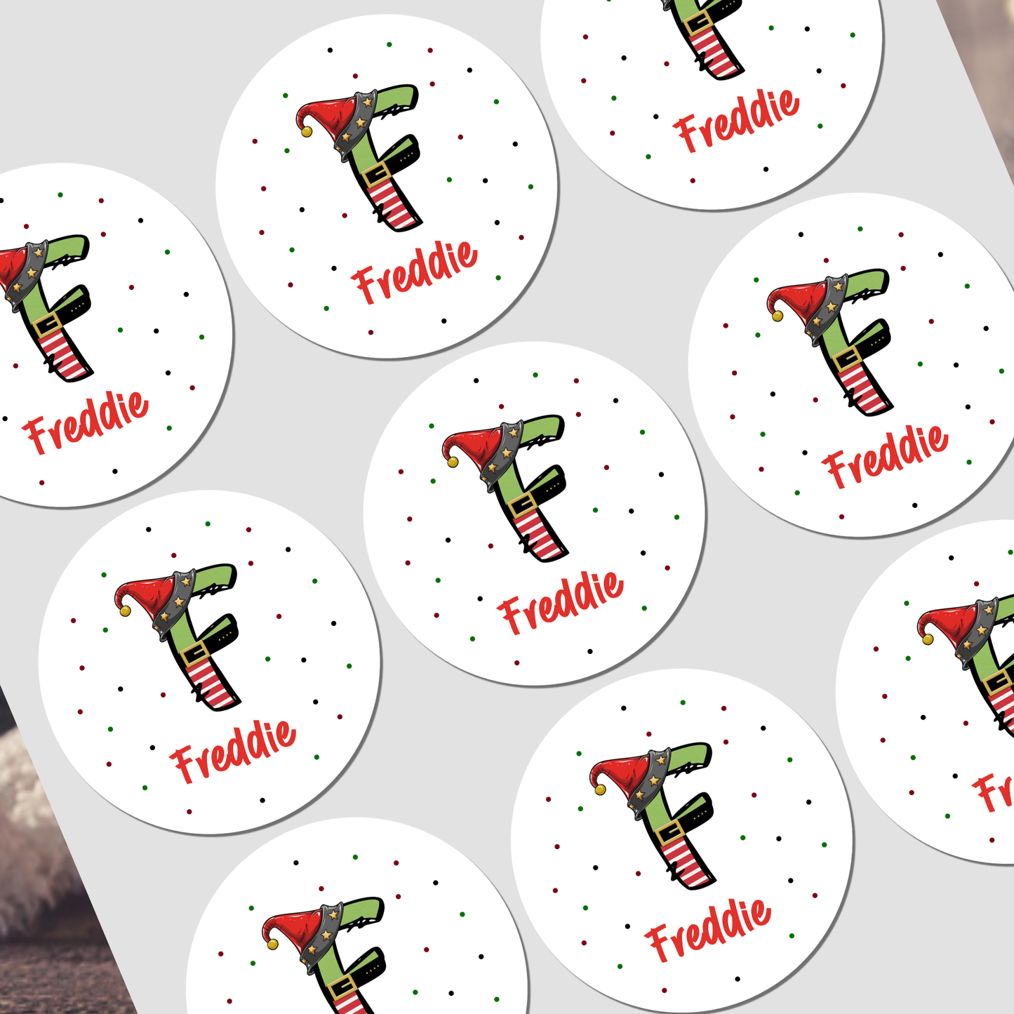 Personalised Christmas Stickers, Gift Labels, , Festive Name Stickers, Custom Present Tag, Christmas Eve Box Ideas, Santa Stocking Filler