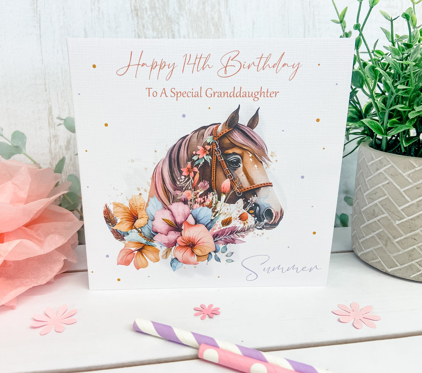 Personalised Birthday Card Horse Lover