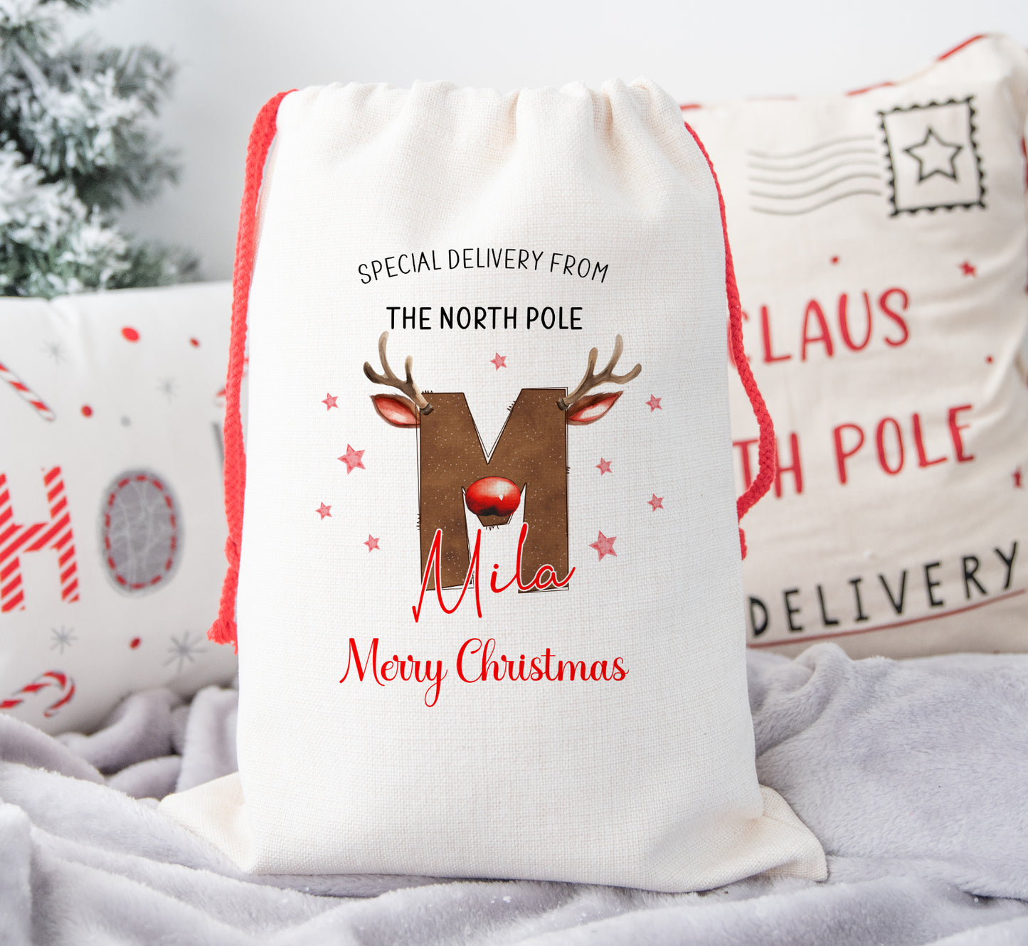 Personalised Christmas Santa Sack For Children