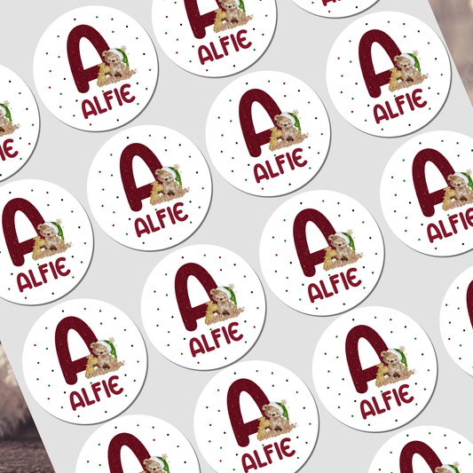 Personalised Christmas Stickers, Gift Labels, Festive Name Stickers, Custom Present Tag, Christmas Eve Box Ideas, Santa Stocking Filler