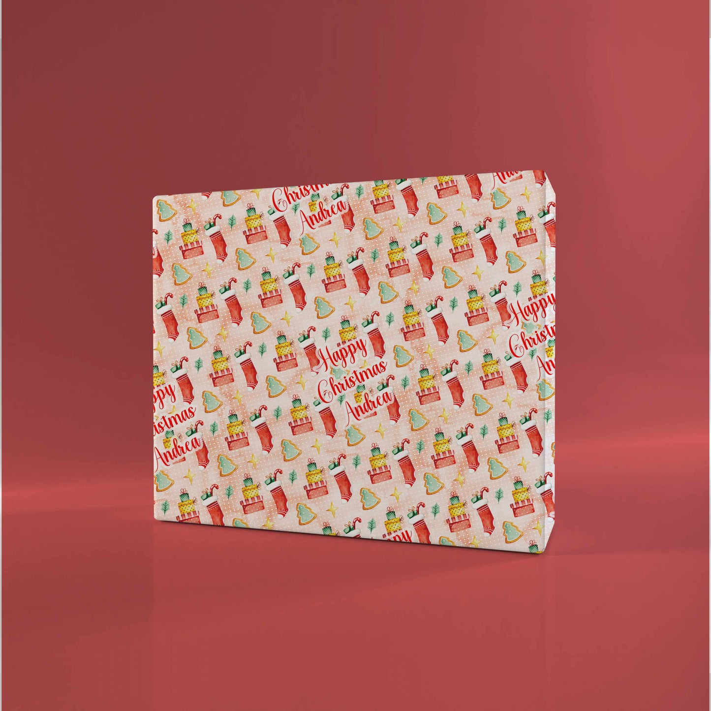 Personalised Christmas Wrapping Paper Christmas Stocking