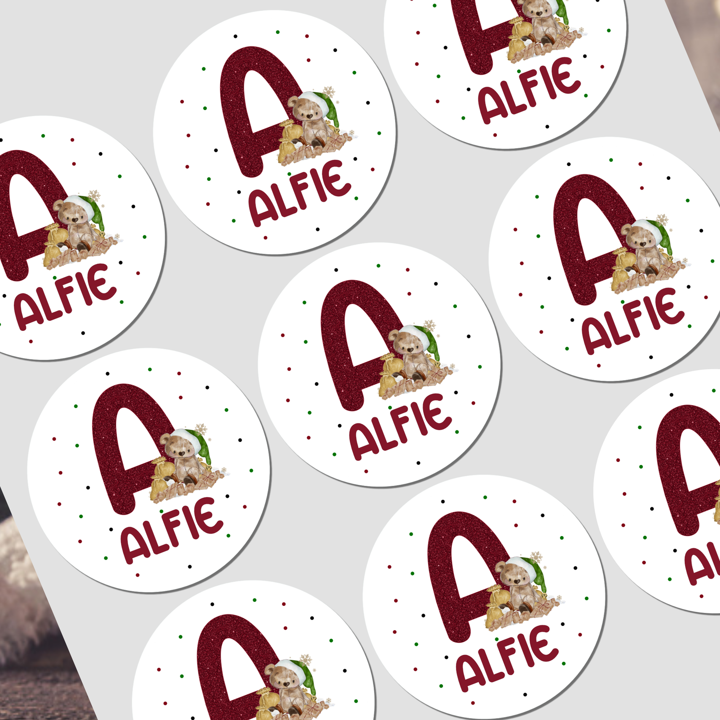 Personalised Christmas Stickers, Gift Labels, Festive Name Stickers, Custom Present Tag, Christmas Eve Box Ideas, Santa Stocking Filler