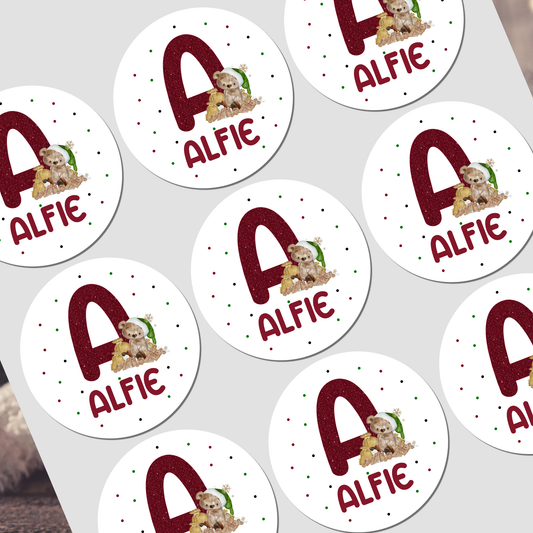 Personalised Christmas Stickers, Gift Labels, Festive Name Stickers, Custom Present Tag, Christmas Eve Box Ideas, Santa Stocking Filler