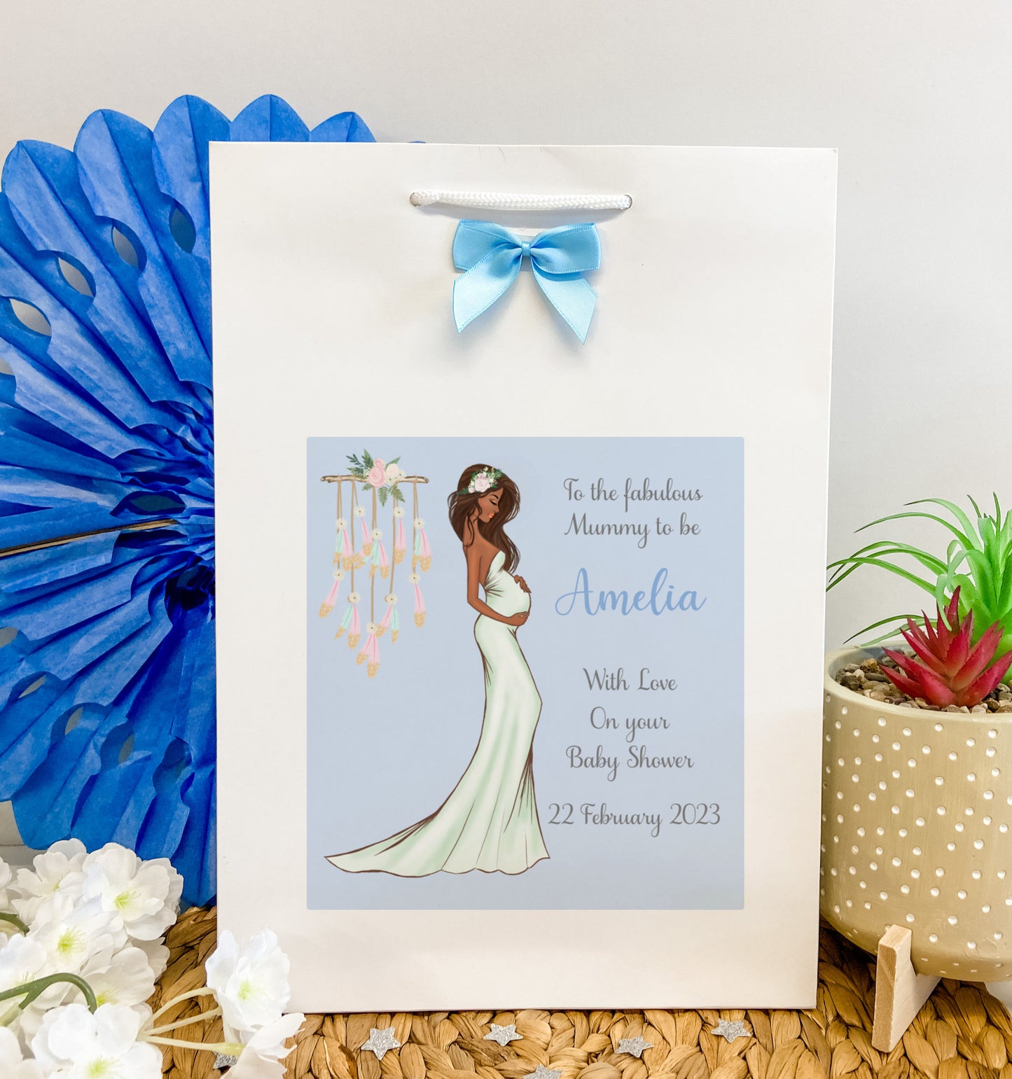 Personalised Congratulations Baby Shower Gift Bag Boy