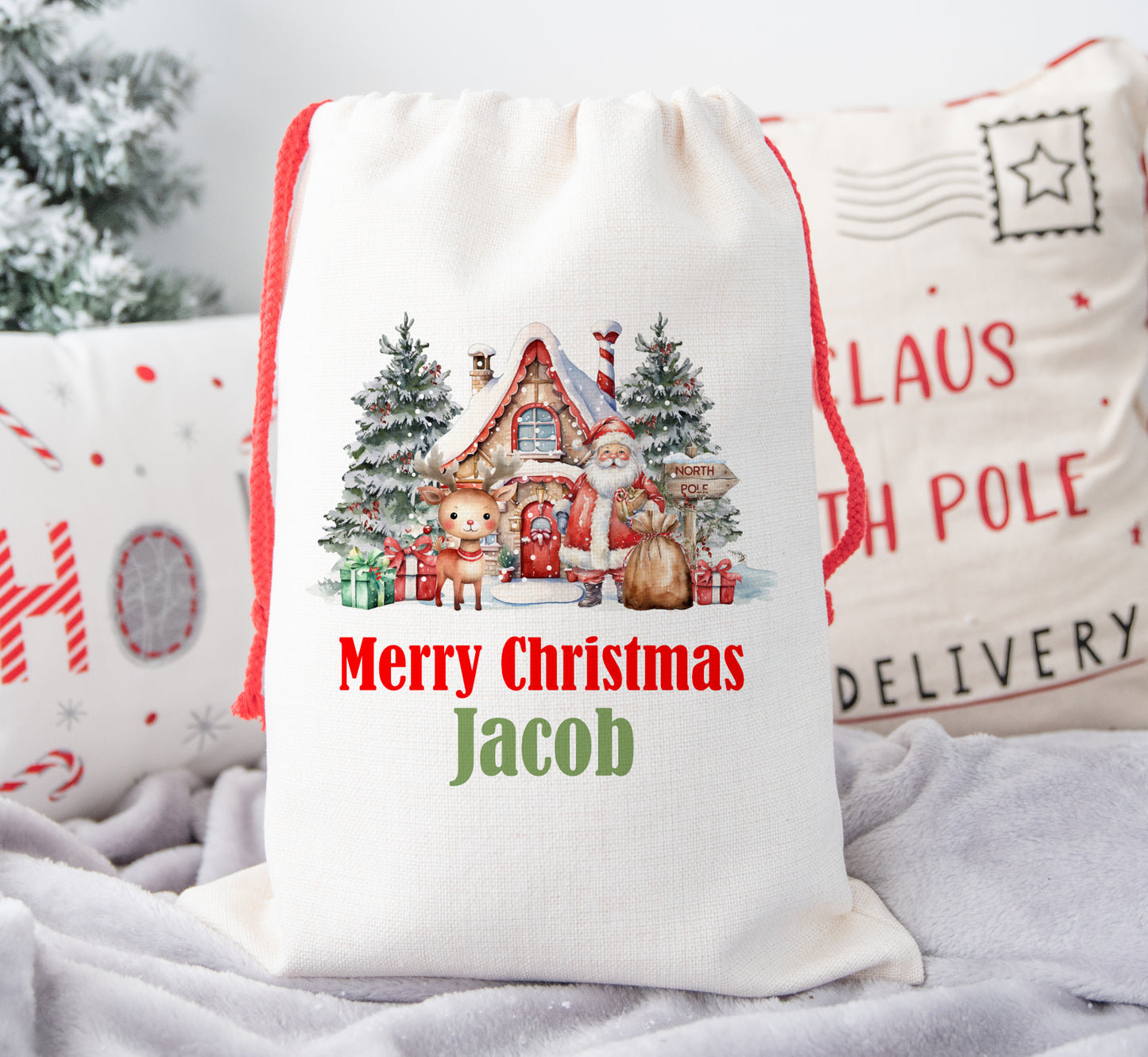 Personalised Christmas Santa Sack For Children