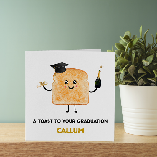 Personalised Graduation Card Congratulations Well Done You Did It Toast
