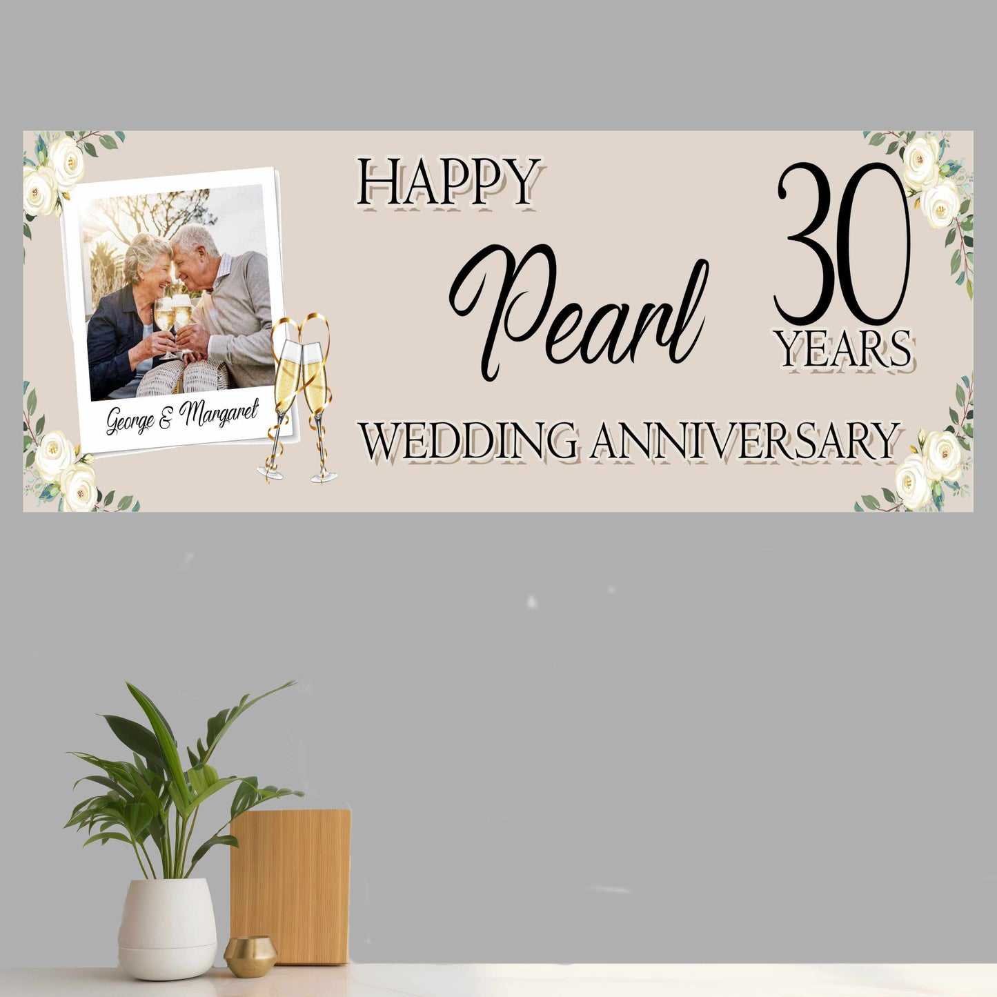 Personalised Anniversary Photo Banner Congratulations