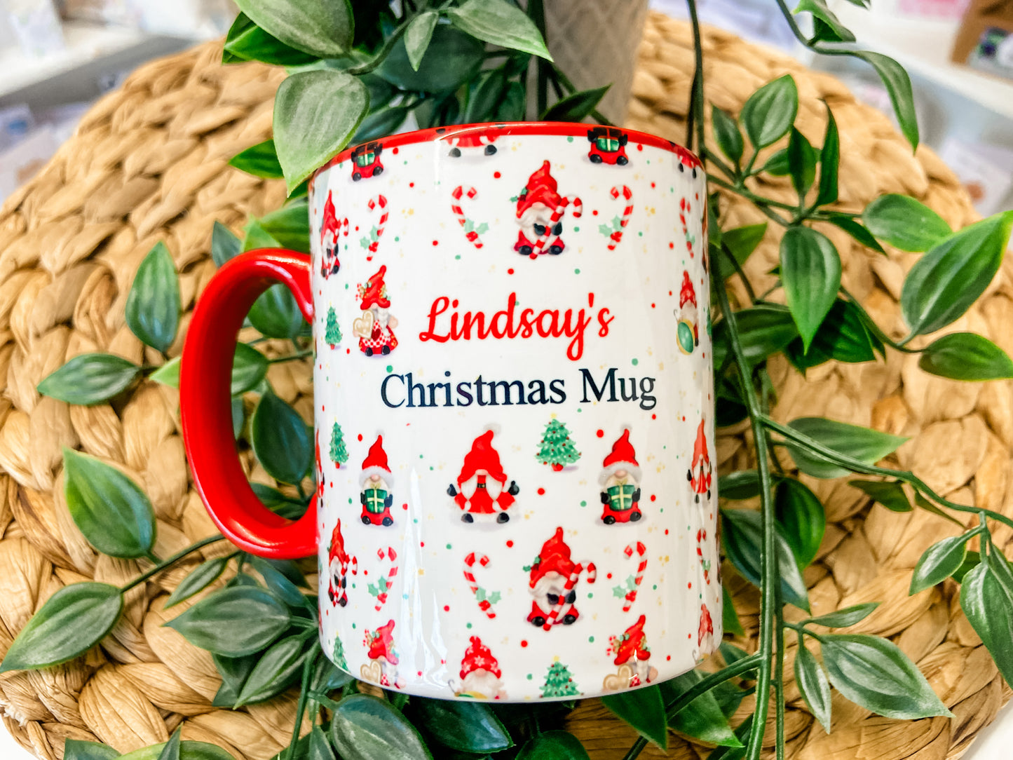 Personalised Christmas Gonk Mug, Stocking Filler, Christmas Eve Box, Hot Chocolate Mug