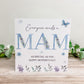 Personalised Mother's Day Card Blue Floral