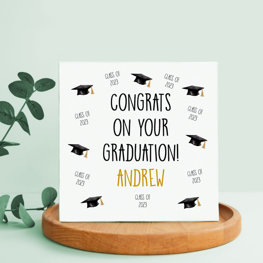 Personalised Graduation Card Congrats Class of 2023 Hat