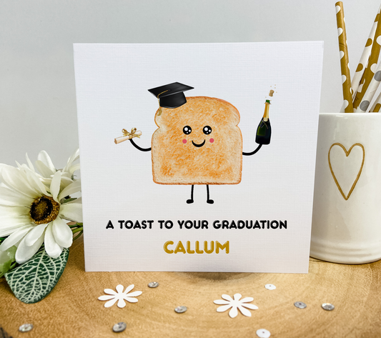 Personalised Graduation Card Congratulations Well Done You Did It Toast