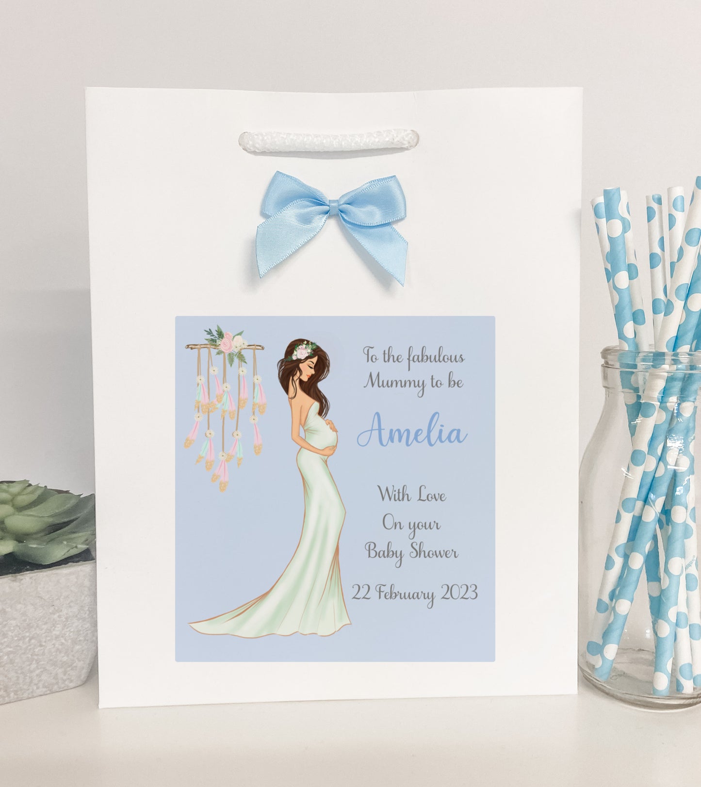 Personalised Congratulations Baby Shower Gift Bag Boy