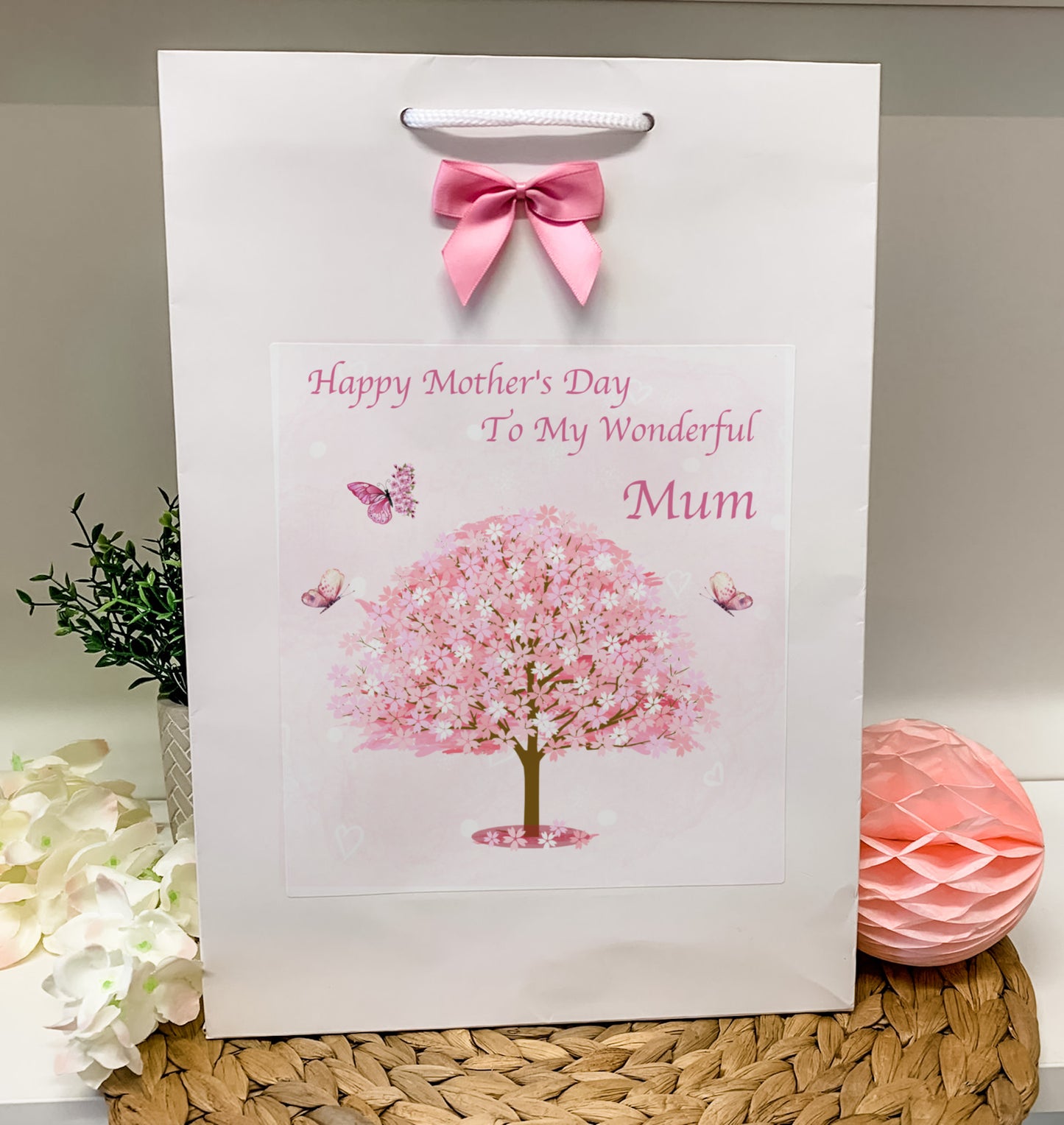 Personalised Mother's Day Card Blossom Tree