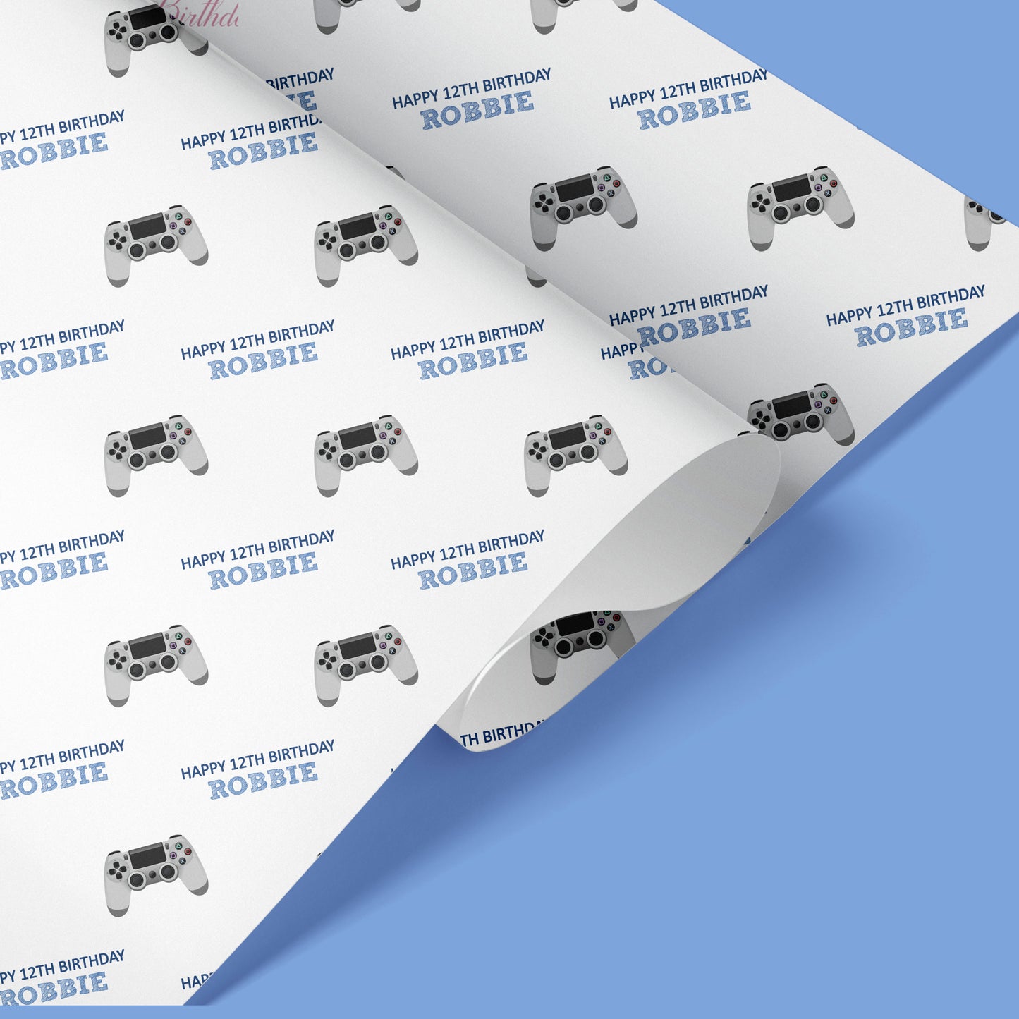 Personalised Birthday Wrapping Paper Gaming Console