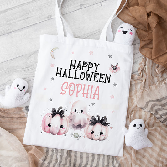 Personalised Halloween Trick or Treat Tote Bag