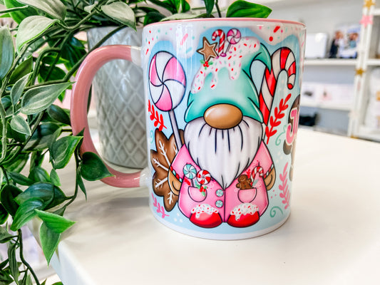 Personalised Christmas Gonk Mug, Stocking Filler, Christmas Eve Box, Hot Chocolate Mug